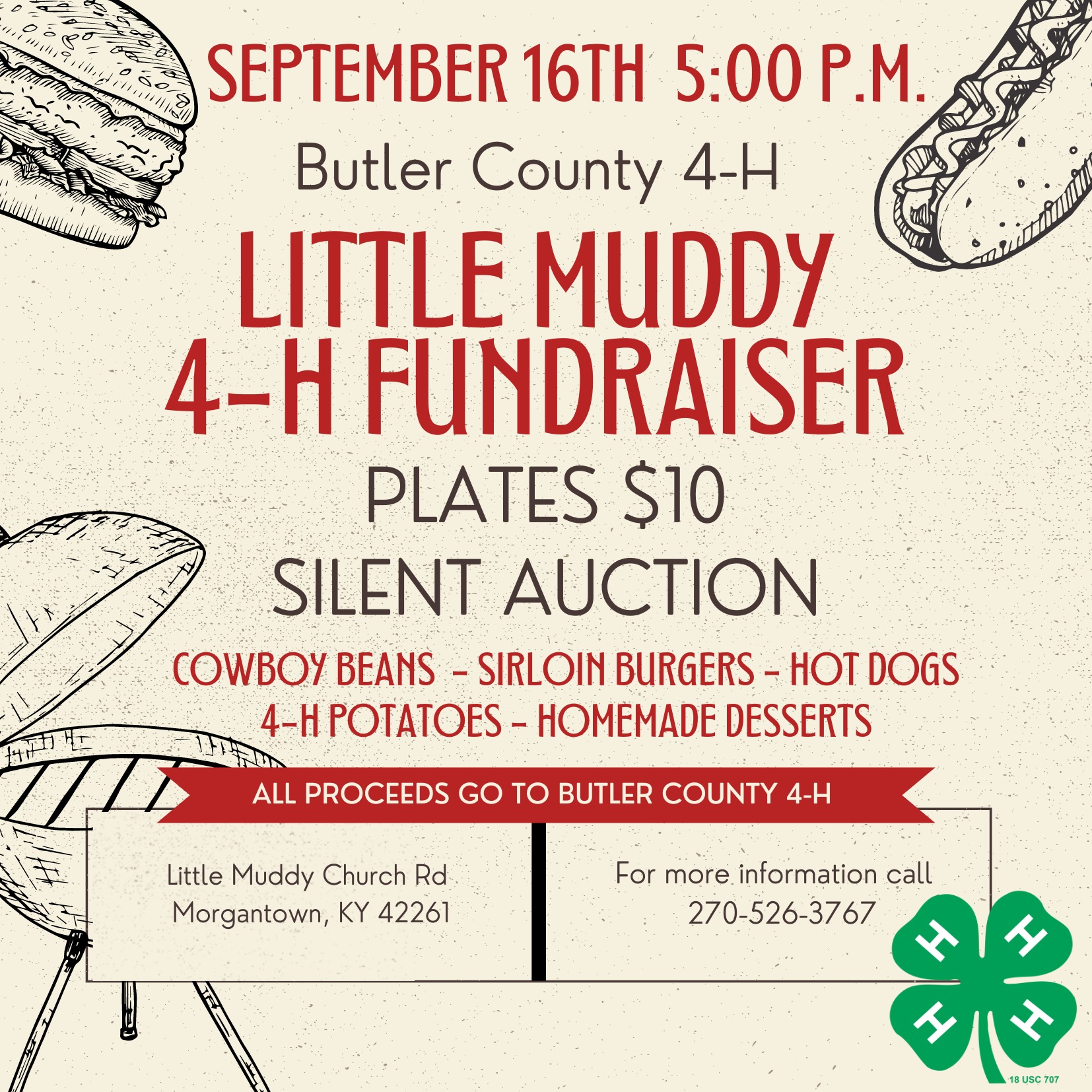 Little Muddy 4-H Fundraiser Flyer