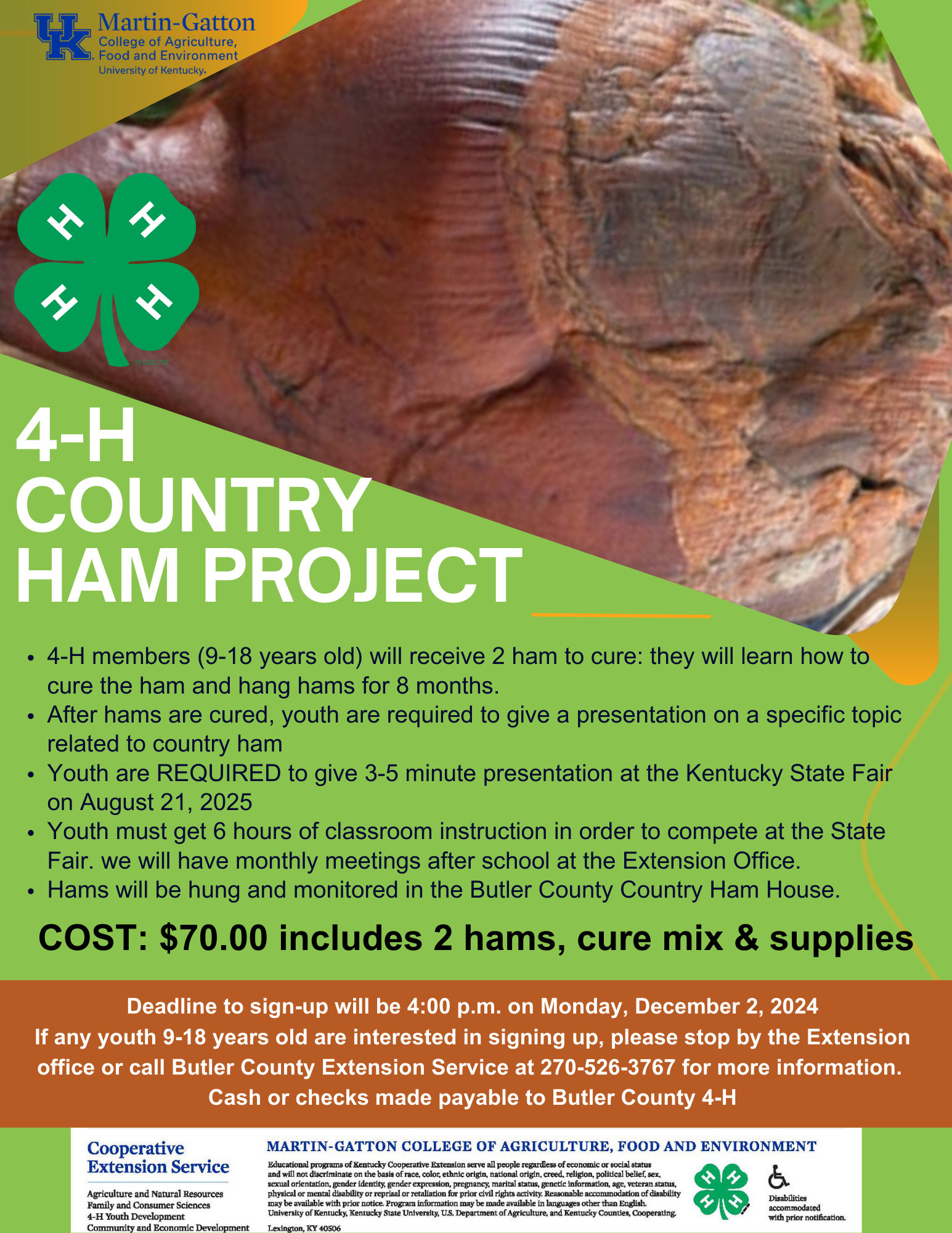 4-H Country Ham Project